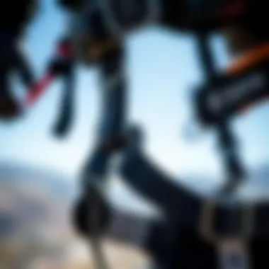 Key Features of Ozone Kiting Harness A close-up of the key features of an Ozone harness highlighting its functionality.