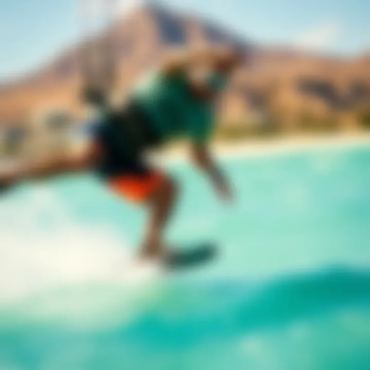 Slingshot Compstick in Action Slingshot Compstick in action during a kiteboarding session under optimal conditions