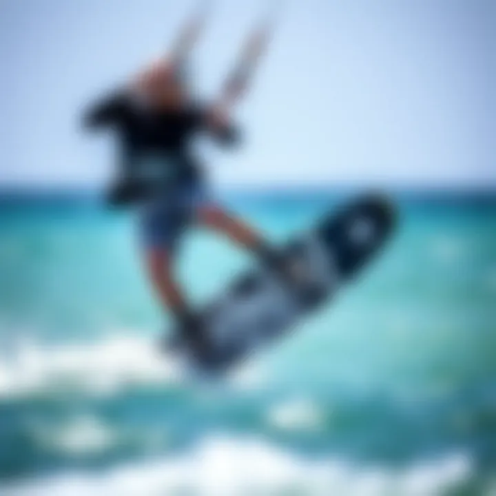 Optimal Usage Demonstrated A kiteboarder demonstrating optimal usage of the Starboard Freewing