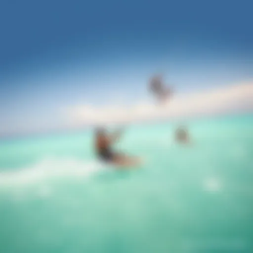 A stunning view of kiteboarders gliding over turquoise waters in Puerto Rico