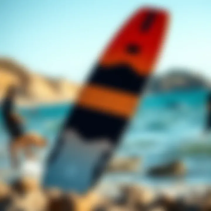 Materials and Shape of Twintip Kiteboards Diagram illustrating the shape and materials of a twintip kiteboard