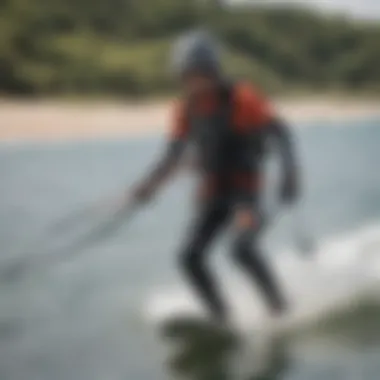 Safety Tips for Using a Waist Leash Safety tips for using a waist leash while kiteboarding presented on a stylish infographic.
