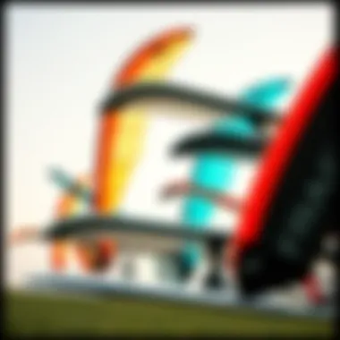 Diverse Wing Foil Designs An array of wing foils demonstrating various types and designs