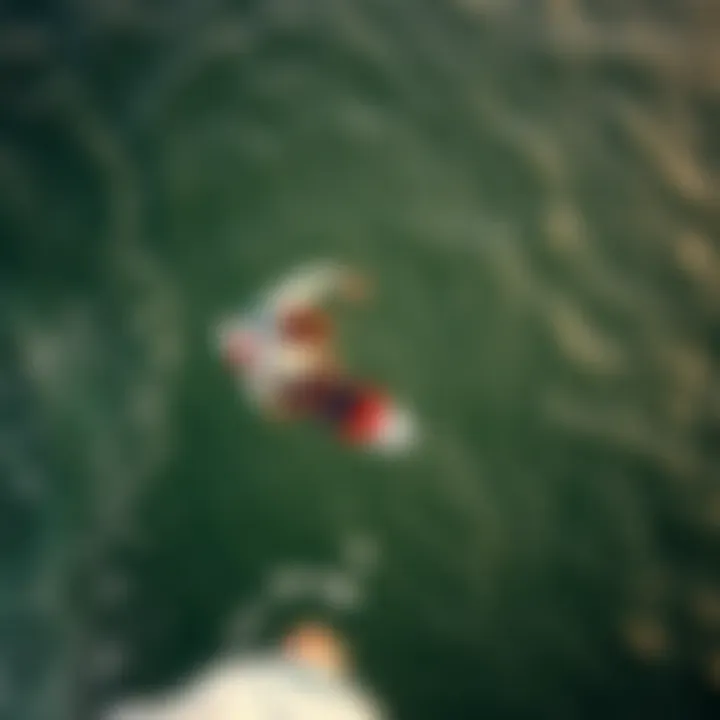 Mastering Techniques: An Aerial Perspective on Foiling Wakeboarding An aerial view showcasing the technique of foiling wakeboarding