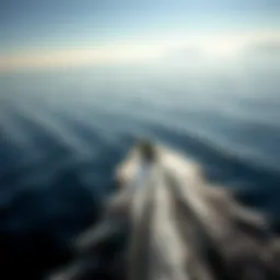 A striking aerial view of a lite efoil gliding across the water