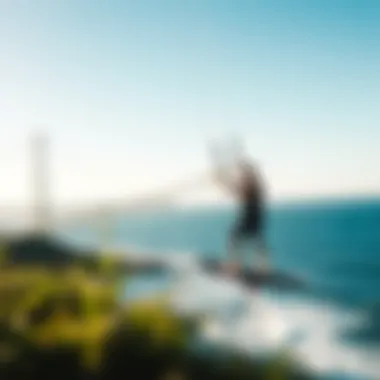 A scenic coastline showcasing the thrill of lite efoiling