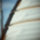 Assessing the Condition of Used Kites Close-up of a used kiteboarding kite showing condition details