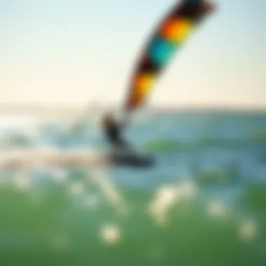 Kiteboarder gliding over the sparkling waters near Tigertail Beach