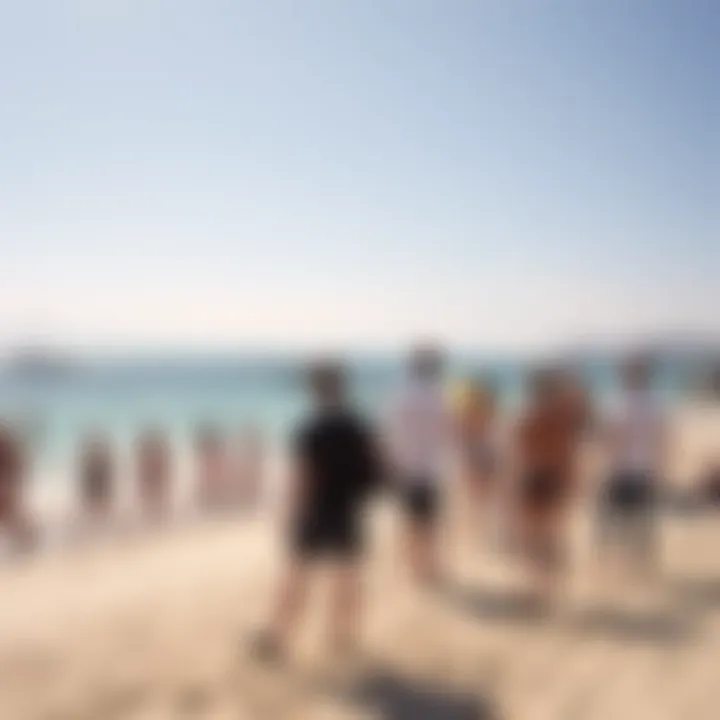 Visitors enjoying a sunny day on the sands of Tigertail Beach