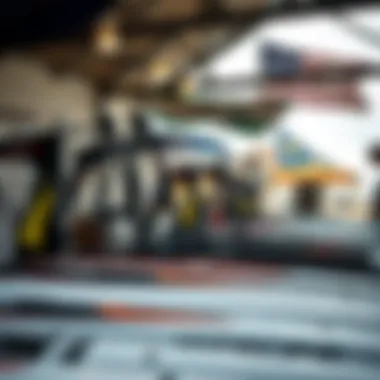 A marketplace display of used hydrofoils for sale