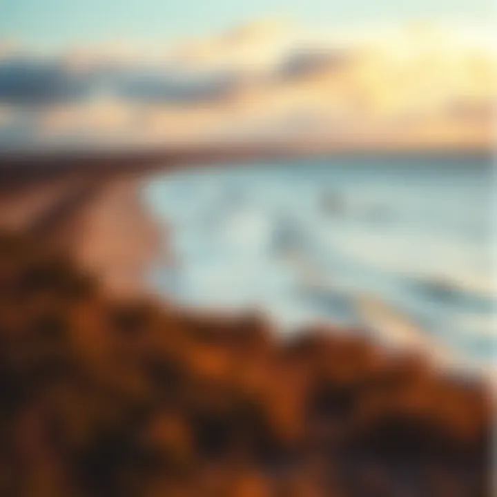 Escanaba's Beautiful Coastline: A Kiteboarder's Paradise Scenic view of Escanaba's coastline suitable for kiteboarding