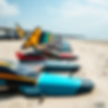 Comparison of Wing Craft Types A comparison of different wing craft types laid out on a beach