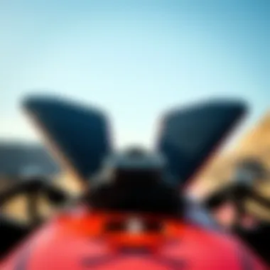 Wingboarding Gear Overview Close-up of wingboarding gear showcasing the board and wing setup