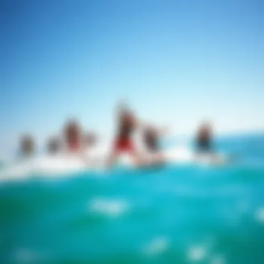 Community of Wingboarders An energetic group of wingboarders enjoying a day on the water