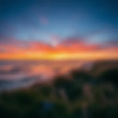 A breathtaking view of Zeeland's coastline at sunset, showcasing the serene beauty of the Dutch seaside.