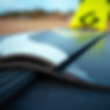 Materials of Foil Boards Close-up of advanced materials used in modern foil board construction.