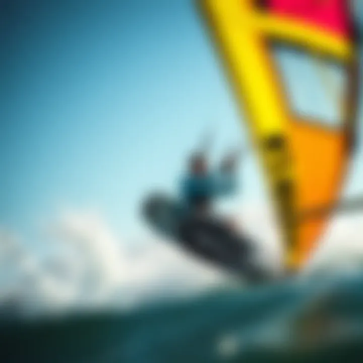 Dynamic Maneuvers: Mastering the Foil Kite A close-up of a foil kite in motion during a dynamic turn