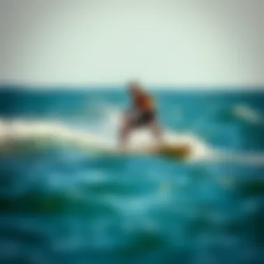 A skilled surfer executing advanced foilboarding techniques on the water