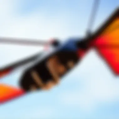 Innovative Features of Fone Kites Close-up of a Fone kite demonstrating its innovative features and craftsmanship