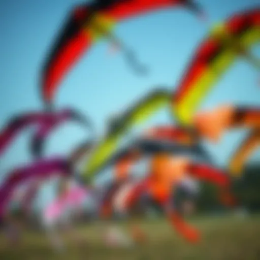 Diverse Range of Fone Kite Models Vibrant display of various Fone kite models showcasing their unique designs