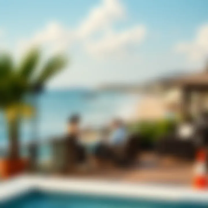 Beautiful beachfront view from the terrace of Hotel Las Salinas