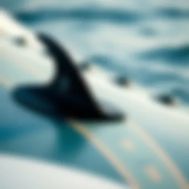 Detailed Design of Hydrofoil Surfboard Close-up of hydrofoil surfboard's unique design