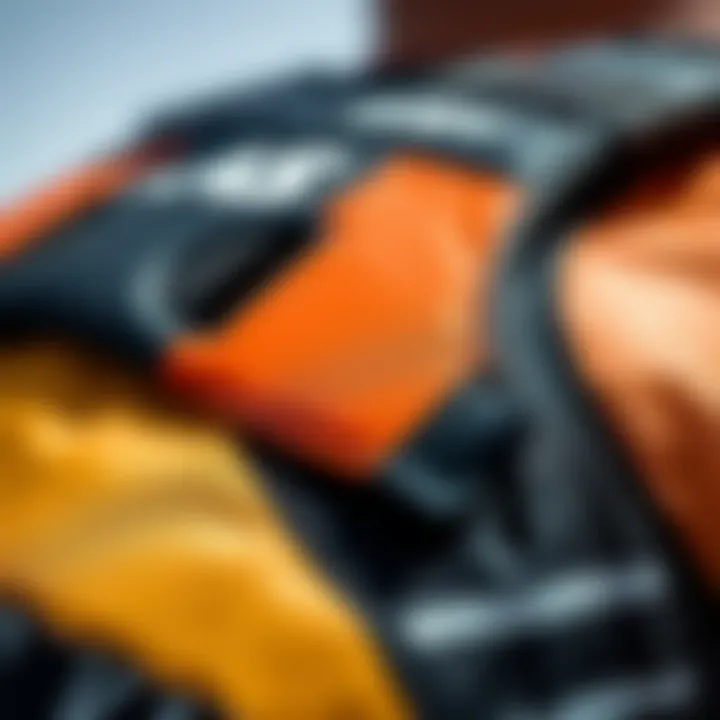 Innovative Materials in Impact Vests Close-up view of innovative materials used in an impact vest.