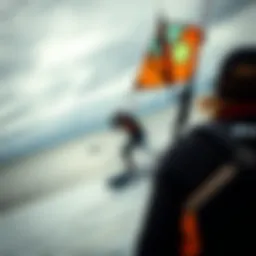 Kiteboarding on Jekyll Island with dynamic weather conditions