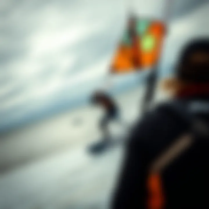 Kiteboarding in Changing Conditions Kiteboarding on Jekyll Island with dynamic weather conditions