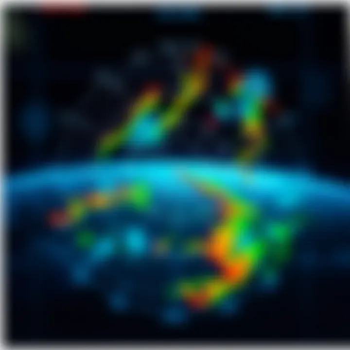 Weather Radar Overview Weather radar display showing storm patterns above Jekyll Island