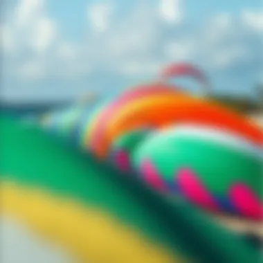 Vibrant Kites at Kite Beach Colorful kites lining the shore of Kite Beach