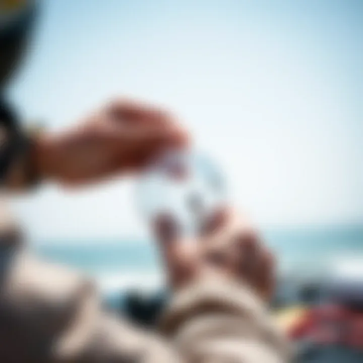 Precision in Kite Bladder Replacement Kite bladder being carefully replaced with precision