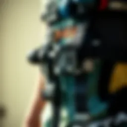 Close-up of a high-performance kiteboard harness showcasing advanced design features.