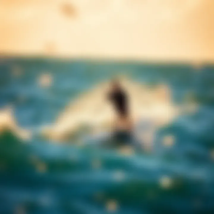 Kiteboarder enjoying the waves with radar insights