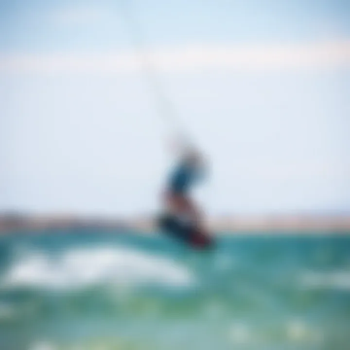 Kiteboarding: Optimal Wind Conditions Kiteboarder enjoying optimal wind conditions based on accurate forecasts