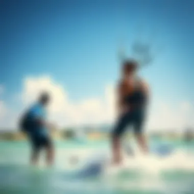 Connecting Kiteboarding Enthusiasts Community gathering of kiteboarders sharing experiences