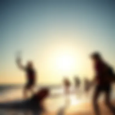 Kiteboarding Community in Action Kiteboarding enthusiasts enjoying a sunny day