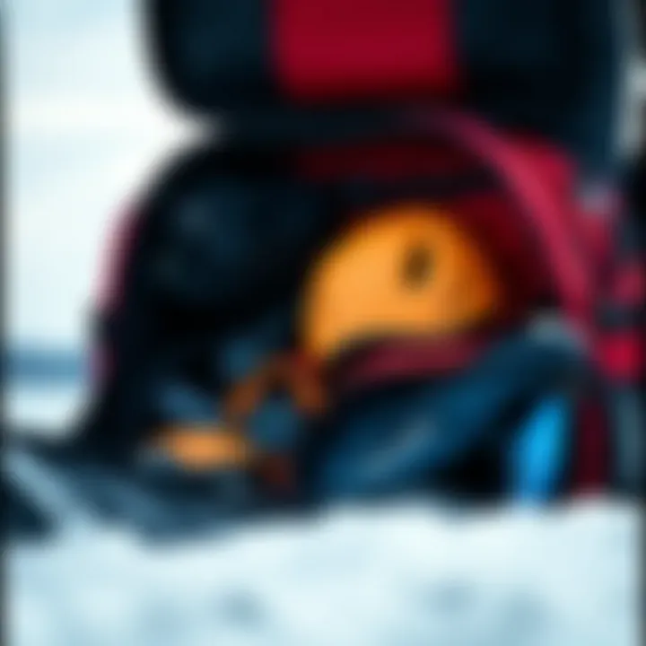 Explore the Compartmentalization of Kiteboarding Gear Bags Essential kiteboarding gear bag showcasing various compartments