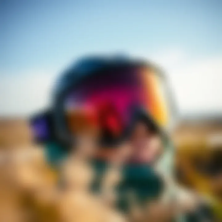 Kiteboarding goggles showcasing advanced lens technology