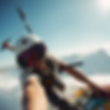 Enhanced visibility through kiteboarding goggles in action