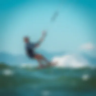 Ideal Training Location for Kiteboarding A picturesque location ideal for kiteboarding training