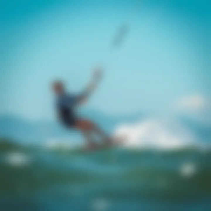 Ideal Training Location for Kiteboarding A picturesque location ideal for kiteboarding training