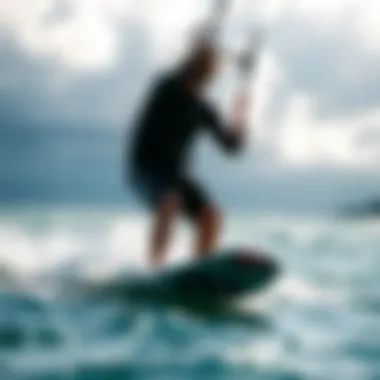 Kiteboarding in Hudson: Navigating Weather Challenges Kiteboarding in action amidst varying weather conditions