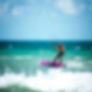 Kiteboarding in Ideal Tampa Weather A kiteboarder enjoying favorable weather conditions