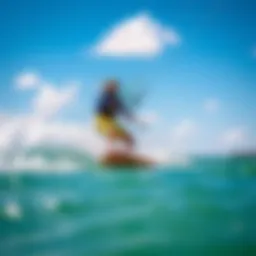 Dynamic kiteboarding action on the waters of Fort Lauderdale