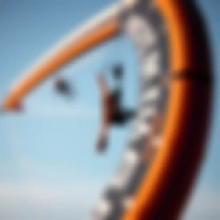 Understanding Kite Specifications Close-up of kitesurf kite specifications and details