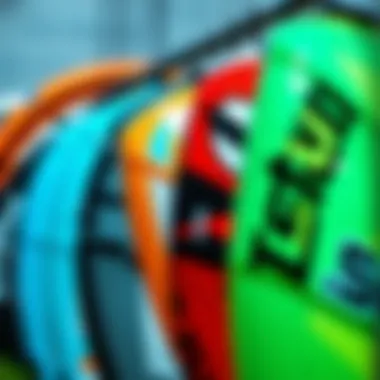 Exploring Kite Types Various types of kitesurf kites displayed for comparison