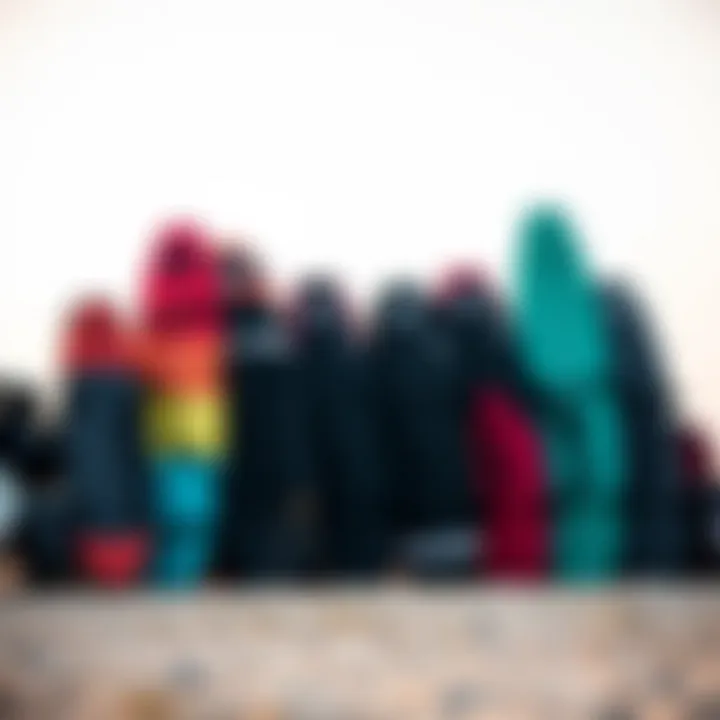 Variety of Kitesurfing Board Bags Different types of kitesurfing board bags lined up