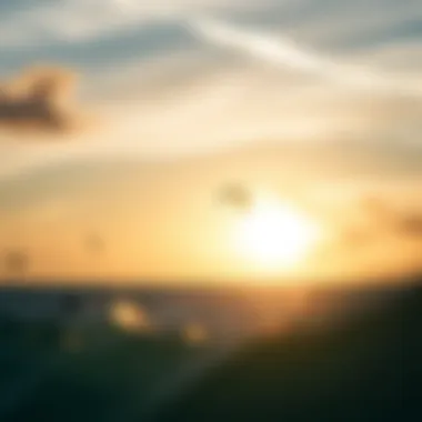 Scenic view of kitesurfers against the backdrop of Charleston's coastline