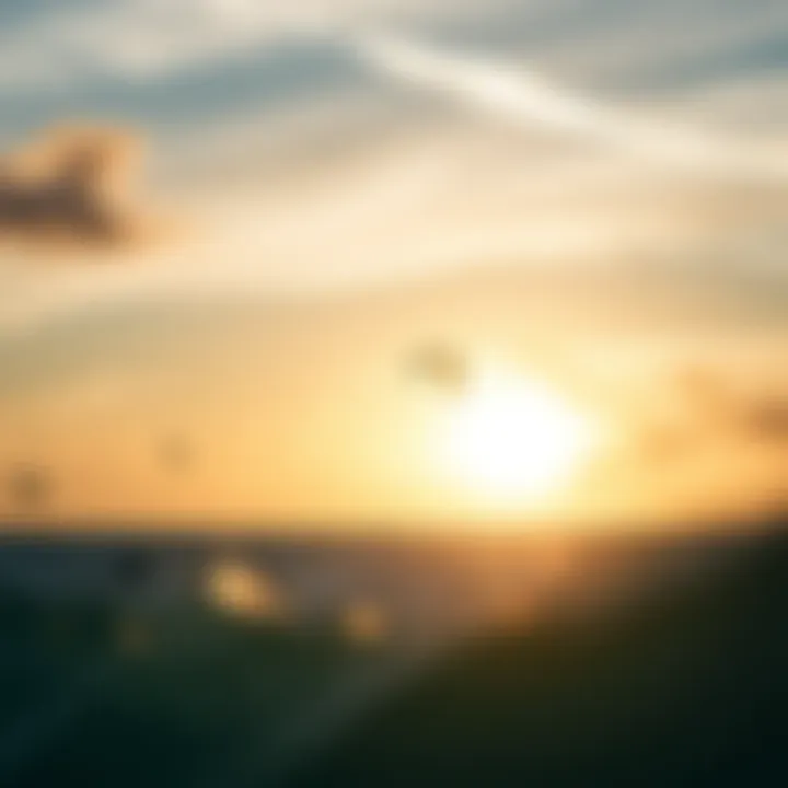 Scenic view of kitesurfers against the backdrop of Charleston's coastline